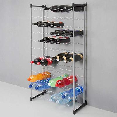 Metaltex bardolino flessenrek voor 72 flessen 59x26x124 cm zilver/zwart