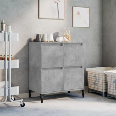 Dressoir 60x35x70 cm bewerkt hout betongrijs