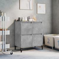 Dressoir 60x35x70 cm bewerkt hout betongrijs - thumbnail