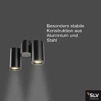 SLV ENOLA B 151830 Wandlamp GU10 50 W Zwart - thumbnail