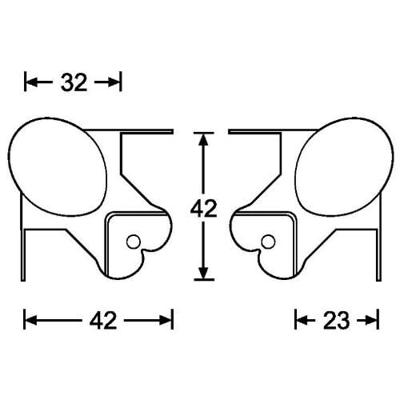 Adam Hall 40802 Bolhoek klein met verzet