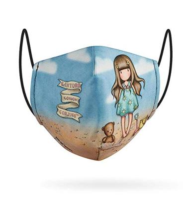 Hygiënisch en herbruikbaar gezichtsmasker gemaakt van stof Gorjuss Hemelsblauw