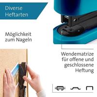 Novus nietmachine Color ID 2.0 B2, blauw ( Bright Petrol ) - thumbnail