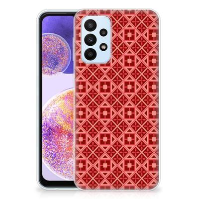 Samsung Galaxy A23 | TPU bumper | Batik Rood Samsung Galaxy A23 | TPU bumper | Batik Rood