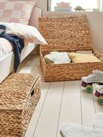 Mand voor onder het bed met waterhyacinth goudbeige - thumbnail