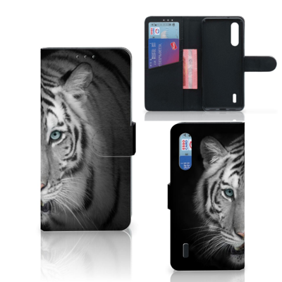 Xiaomi Mi 9 Lite | Telefoonhoesje | Met pasjeshouder | Tijger Xiaomi Mi 9 Lite | Telefoonhoesje | Met pasjeshouder | Tijger
