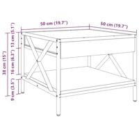 Salontafel met Infinity LED 50x50x38 cm sonoma eikenkleurig - thumbnail
