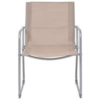 4-delige Loungeset stof en staal taupe - thumbnail