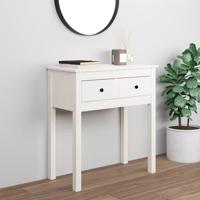 Wandtafel 70x35x75 cm massief grenenhout wit - thumbnail
