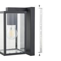 Eglo Budrone wandlamp 27cm zwart - thumbnail