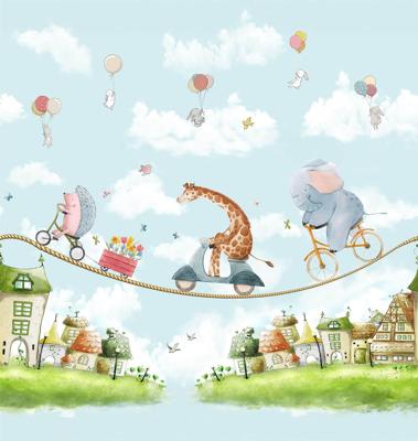 Dutch Cute Walls- Circus Zipline 265x280cm - CW6039-1