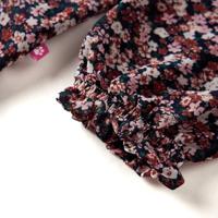 Kindershirt met lange mouwen bloemenprint 104 donkerroze - thumbnail