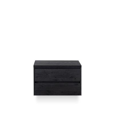 Dante Badmeubelset 80 cm - Black Oak - Wastafel Bovenblad