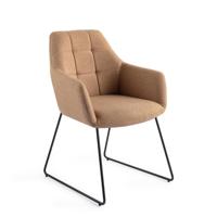 Jesper Home Eetkamerstoel 'Noto' Slide Black, kleur Toasted Toffee - thumbnail