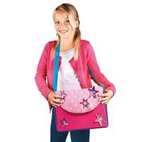 Totum glitter schoudertas versieren afmeting 27x18x7 cm - thumbnail