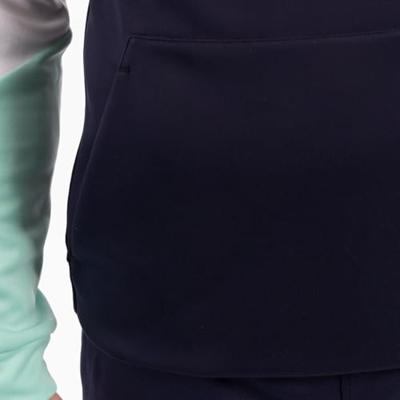 JAKO 6770 Sweater Met Kap Dynamic - Marine/Wit/Munt - L