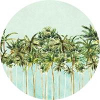 Komar Le Jardin; Komar Dots Behangcirkel Coconut Trees - D1-093 - thumbnail
