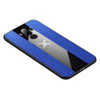 Voor Huawei mate 9 XINLI stiksels doek Textue schokbestendig TPU beschermhoes (blauw) - thumbnail