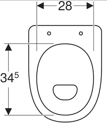 Geberit 300 Basic closetpot-96 vlakspoel 35.5x47cm AO wit s8000100000g - thumbnail