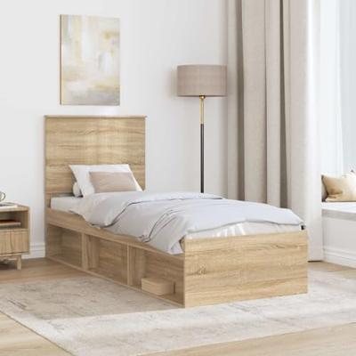 Bedframe Sonoma Eiken 75 x 190 cm Massief grenenhout