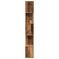 Kamerscherm / boekenkast 5-laags 70x24x161 cm hout oud hout - thumbnail