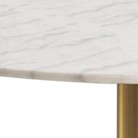 Sohome Ronde Eettafel 'Naima' 105cm, kleur Wit Marmer/Brass - thumbnail