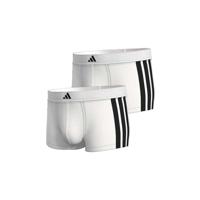 Heren Boxer Shorts Adidas Trunk Low Rise 3 Stripes Wit 2 Onderdelen Maat L - thumbnail