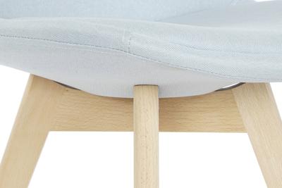 Stoel DKD Home Decor 48 x 56 x 83 cm Schuim Beige Blauw Beukenhout