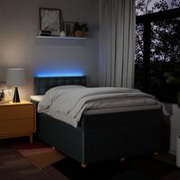Boxspring met matras stof blauw 120x190 cm - thumbnail