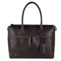 Burkely Valerie Vintage Business Schoudertas Brown 16 inch - thumbnail