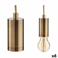 Plafondlamp Gouden Metaal 60 W 11,5 x 12 x 11,5 cm (6 Stuks) - thumbnail