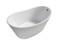 Wiesbaden Trapeze vrijstaand ligbad 150 x 72 cm acryl glans wit met waste glans wit - thumbnail