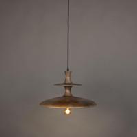 Dutchbone Hanglamp 'Cath' Mangohout, 43cm - thumbnail