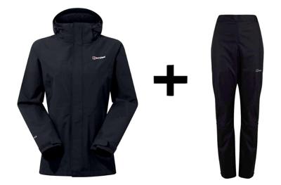 Berghaus Hillwalker IA Shell-jas maat S zwart + Berghaus Deluge 2.0-broek maat S zwart