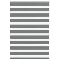 VidaXL Zebra rolgordijn 110x100 cm stofbreedte 105,9 cm donkergrijs - thumbnail