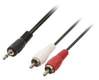 Stereo jack naar 2x tulp-kabel [diverse lengtes] - thumbnail