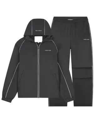 Croyez Parachute Ripstop Trainingspak Heren Zwart - Maat M - Kleur: Zwart | Soccerfanshop Croyez Parachute Ripstop Trainingspak Heren Zwart - Maat M - Kleur: Zwart | Soccerfanshop