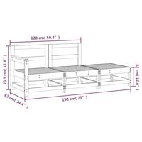 3-delige Loungeset massief douglashout - thumbnail