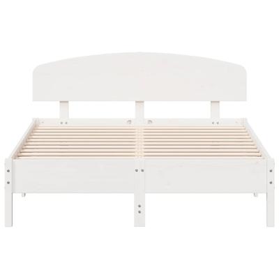 Bedframe zonder matras massief grenenhout wit 200x200 cm