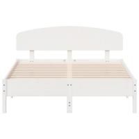 Bedframe zonder matras massief grenenhout wit 200x200 cm - thumbnail