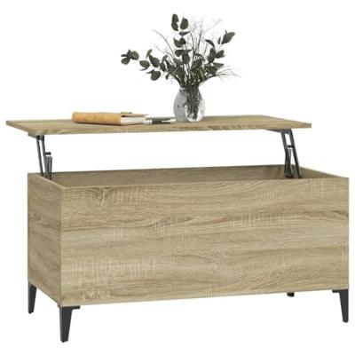 Salontafel 90x44,5x45 cm bewerkt hout sonoma eikenkleurig