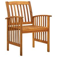 3-delige Tuinset met kussens massief acaciahout - thumbnail