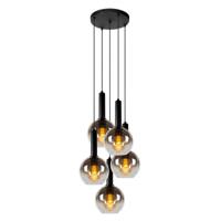 Lucide MARIUS - Hanglamp - Ø 55 cm - 5xE27 - Zwart - thumbnail