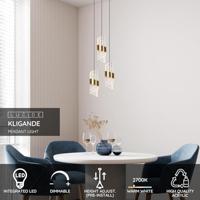 Lucide KLIGANDE - Hanglamp - Ø 25 cm - LED Dimb. - 3x8W 2700K - Mat Goud / Messing - thumbnail