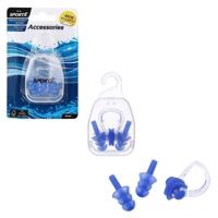 SportX Volwassenen Neusclip en Oordoppen 2 Sterren Blauw - thumbnail