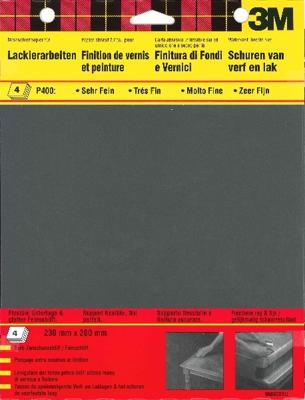 3M™ Schuurpapier wet-or-dry - pak à 4 vellen - zwart - P600