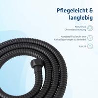 Ben doucheslang metaal 125cm gestructureerd zwart - thumbnail