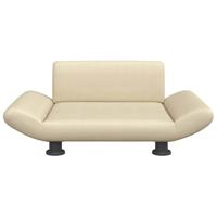 VidaXL Hondenmand 70x45x28 cm stof crèmekleurig - thumbnail