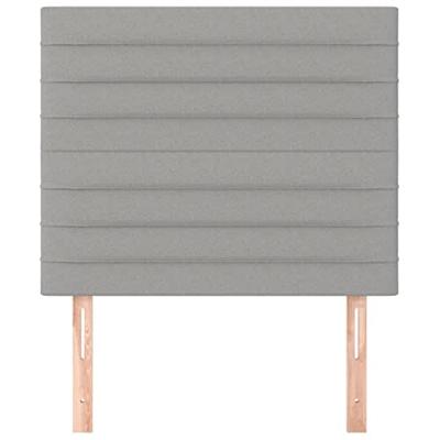 Hoofdborden 2 st 80x5x78/88 cm stof lichtgrijs