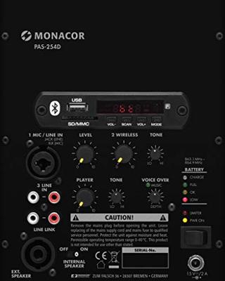 Monacor PAS-254D Draagbaar versterkersysteem - thumbnail